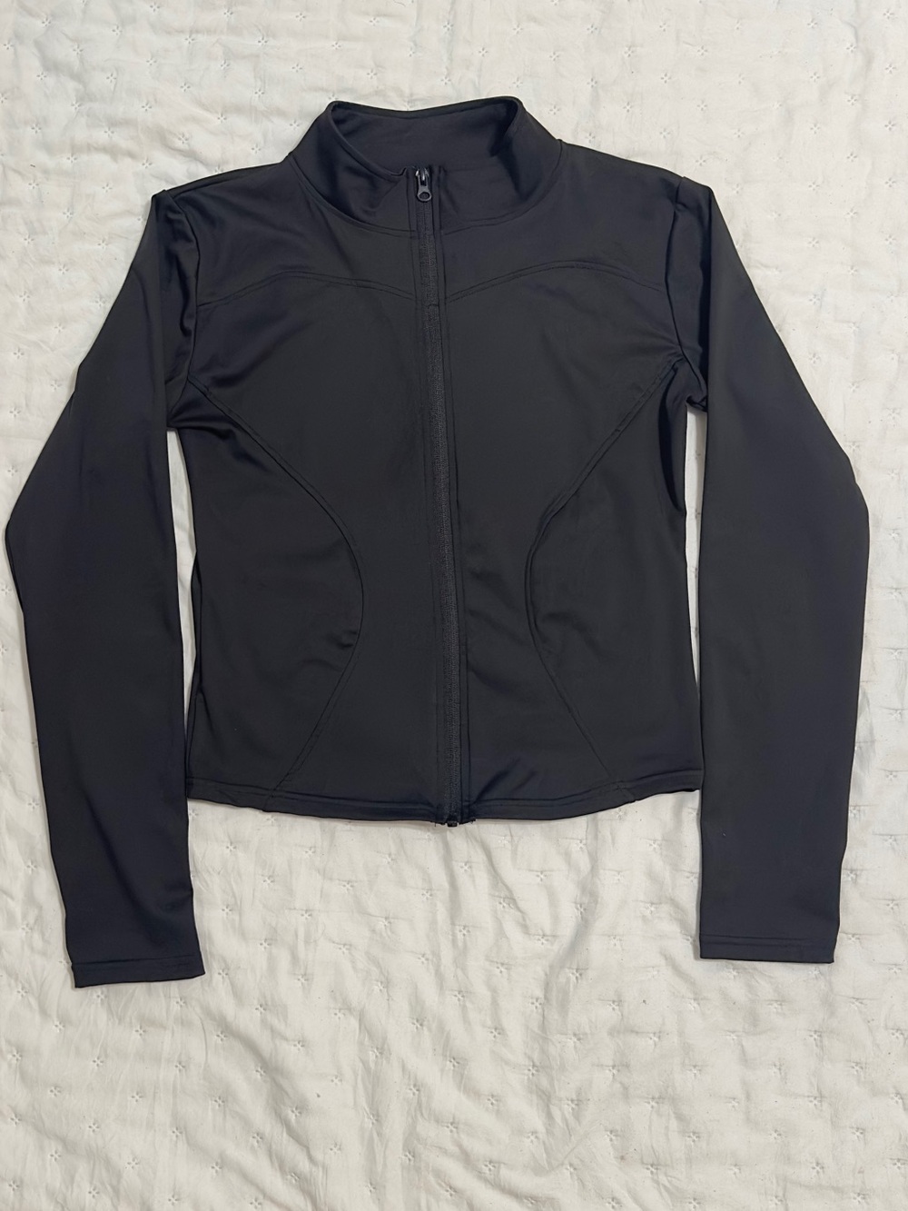 Black Full-Zip Athletic Jacket